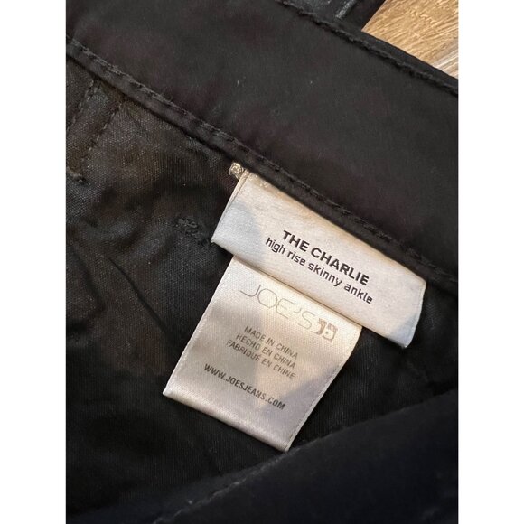 JOE's jeans The Charlie Coated High-Rise Skinny Jeans In Black size 27 NEW - Picture 6 of 9